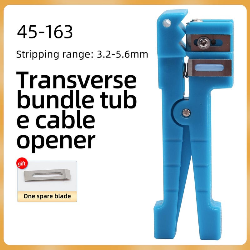 Cruiser 45-163 Fiber Optic & Coaxial Cable Stripper Tool (Blue, Alloy Steel) - Image 2